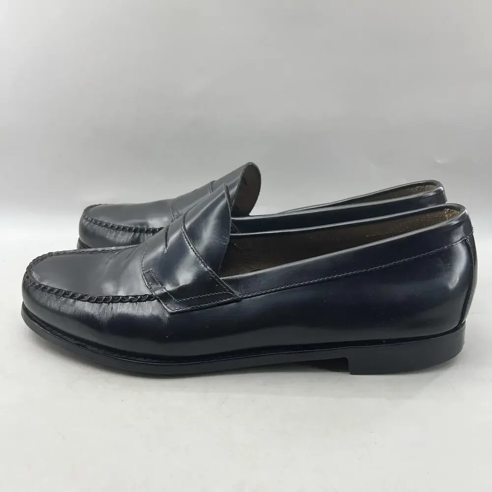G.H. Bass Weejuns Logan Penny Loafers Men Size 15 3E Black Leather Slip On Shoes